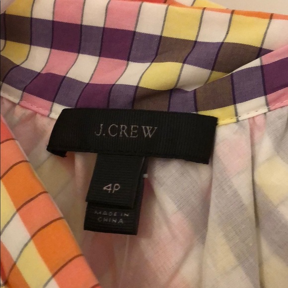 J. Crew rainbow gingham checkered dress - Picture 4 of 4